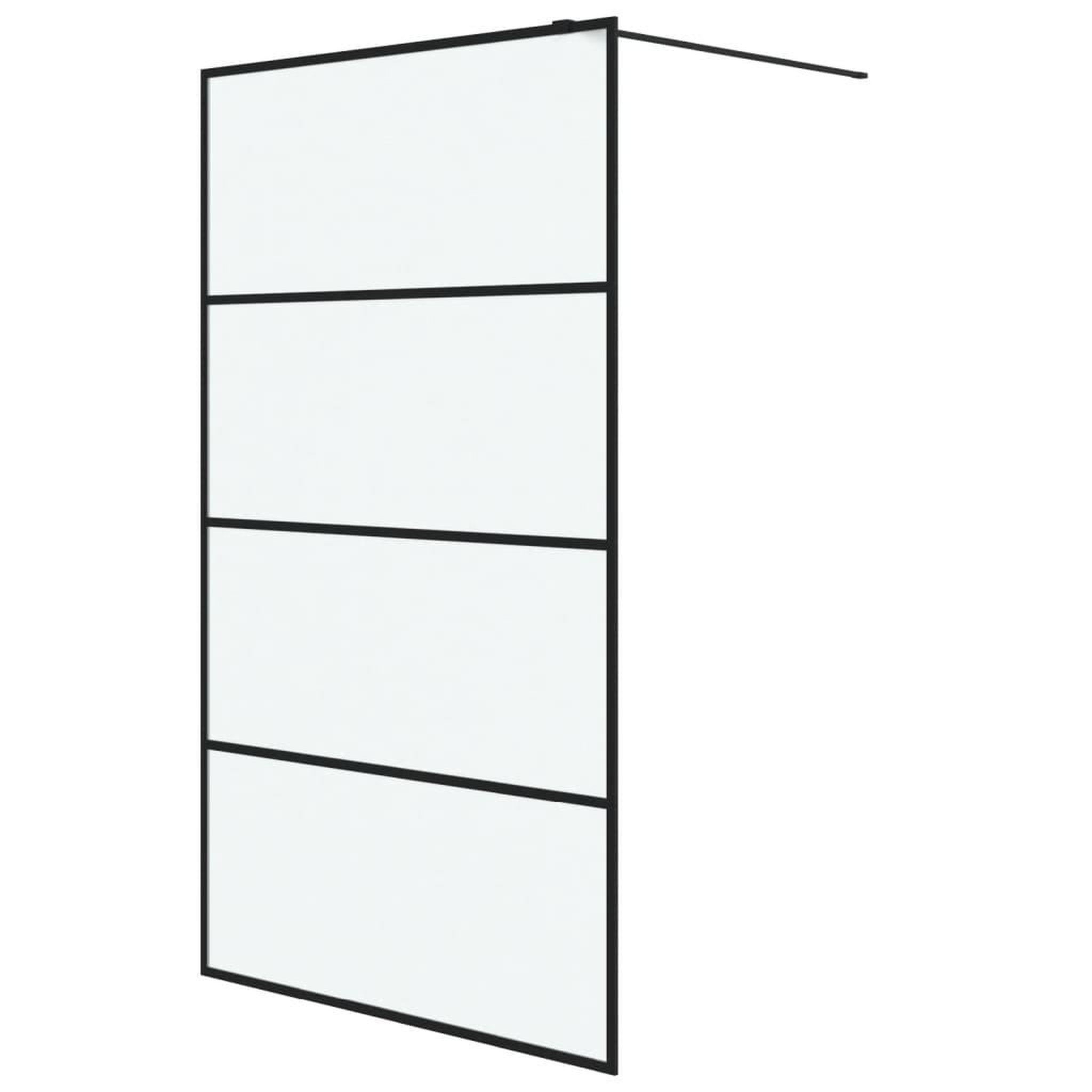 Voir la diapositive 2 : VIDAXL Paroi de douche Noir 115x195 cm Verre ESG depoli