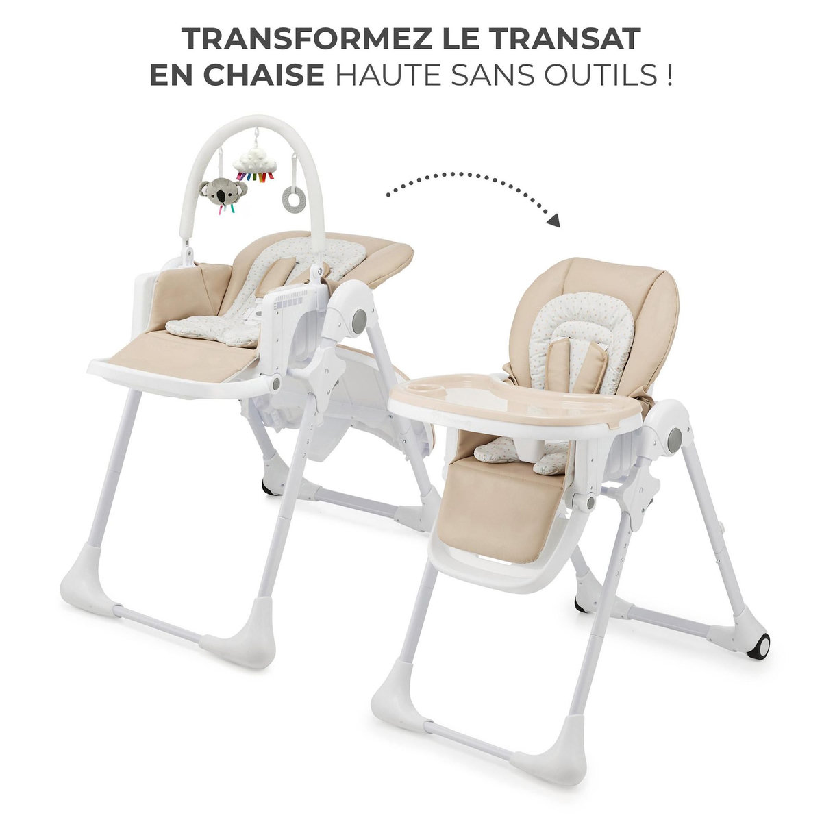 KINDERKRAFT Chaise haute 2en1 TUMMIE