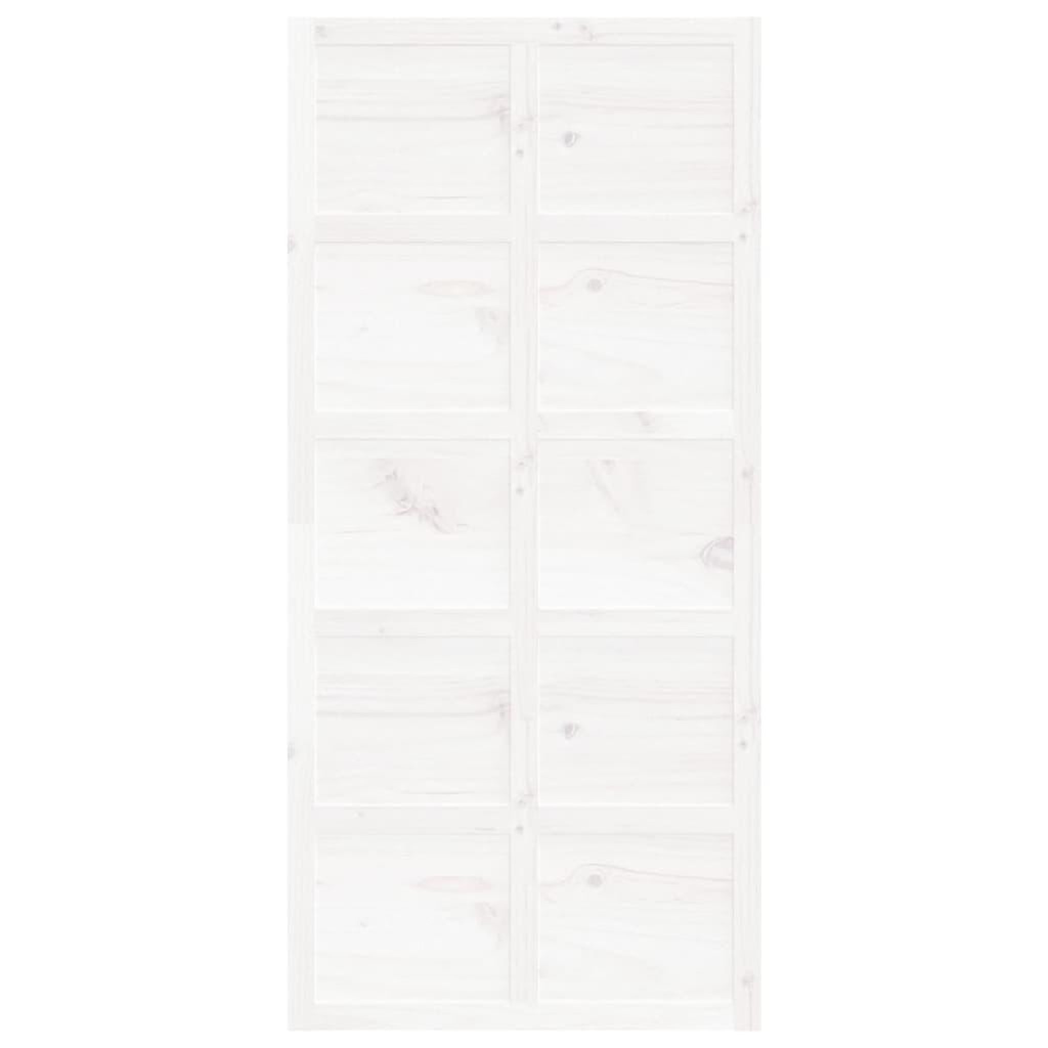 Voir la diapositive 4 : VIDAXL Porte de grange Blanc 100x1,8x214 cm Bois massif de pin