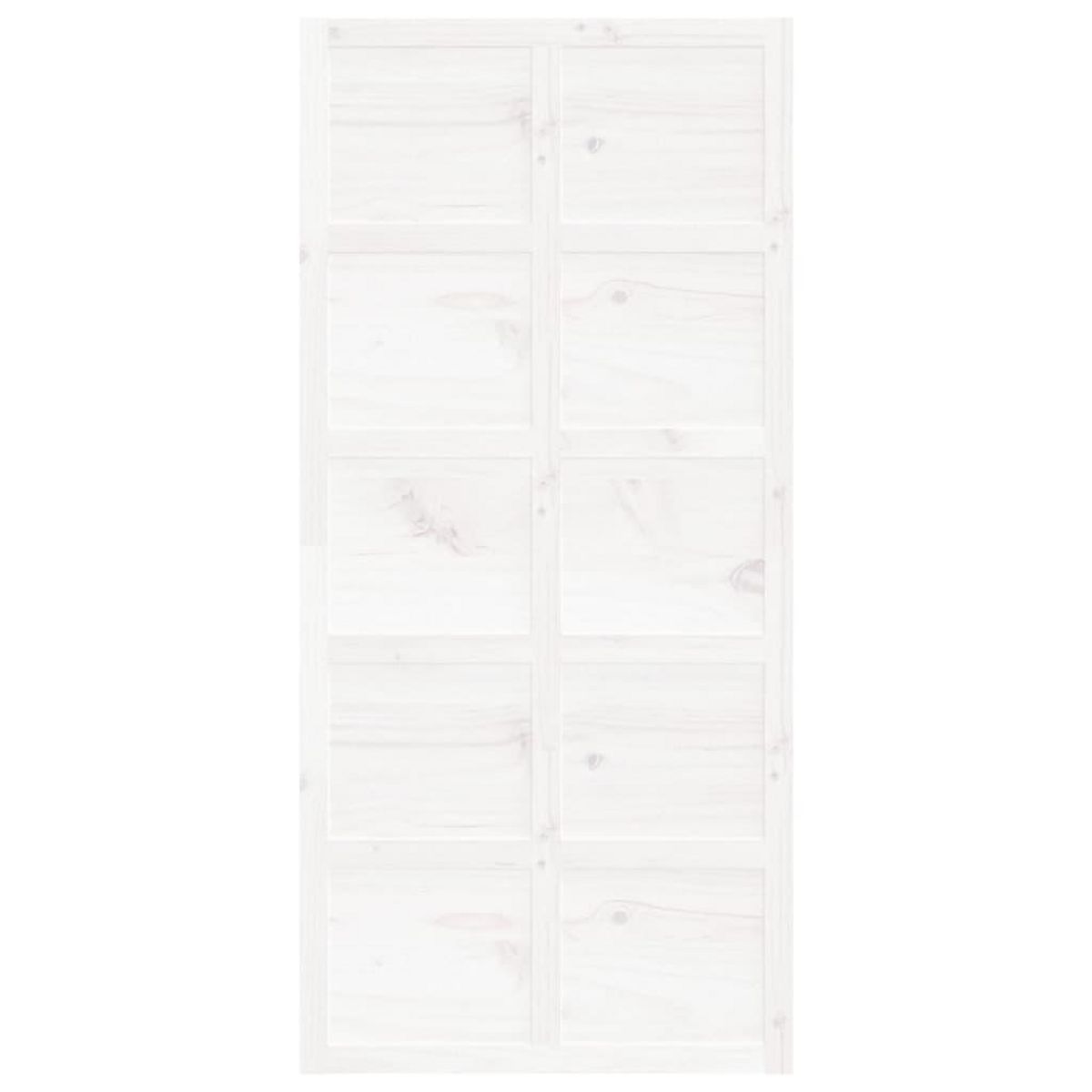 VIDAXL Porte de grange Blanc 100x1,8x214 cm Bois massif de pin
