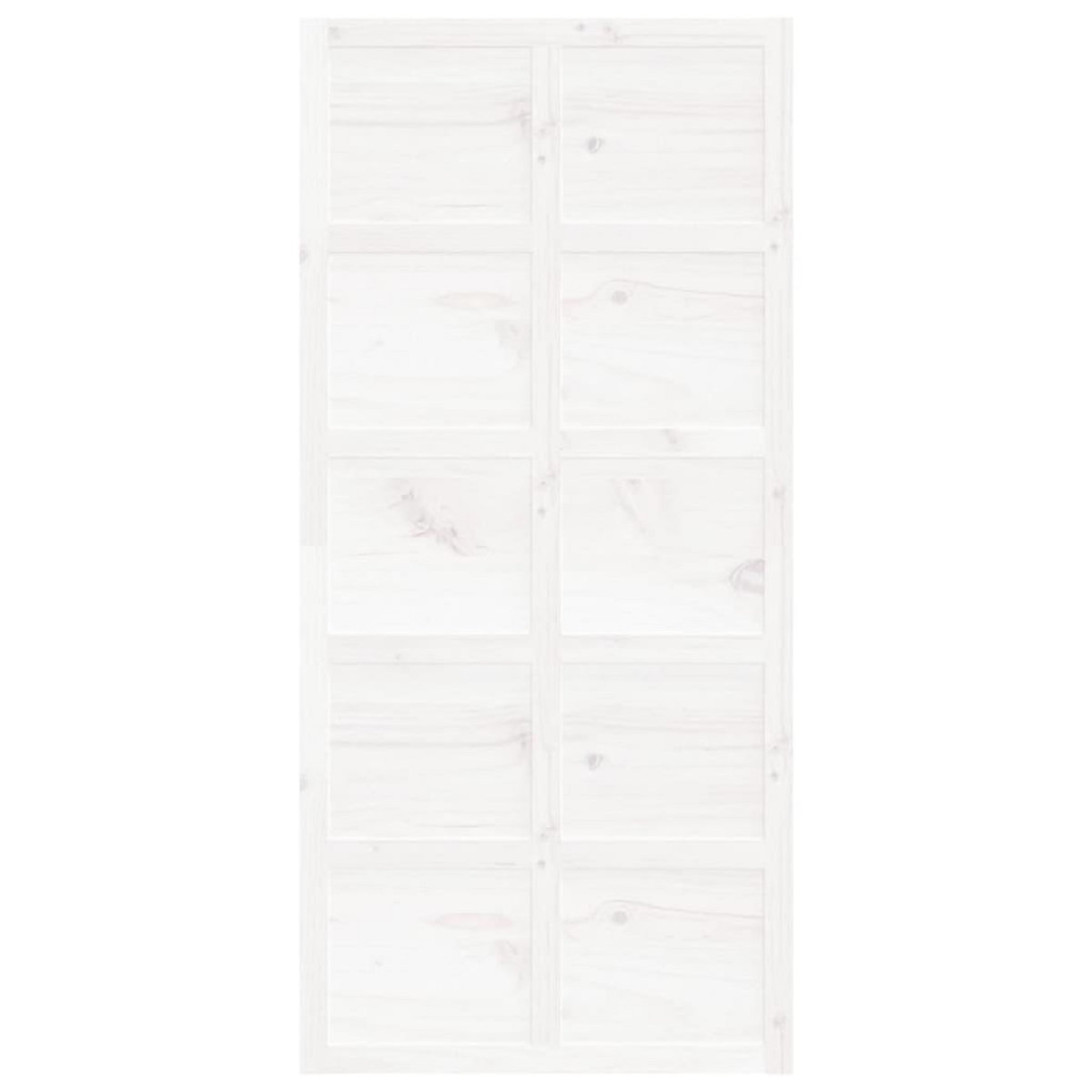 VIDAXL Porte de grange Blanc 100x1,8x214 cm Bois massif de pin