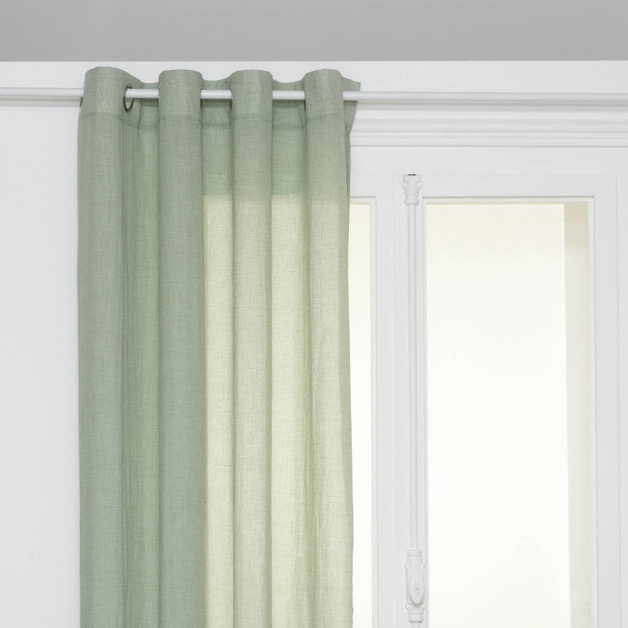 ATMOSPHERA Rideau voilage à œillets  paxta  135x240cm vert céladon
