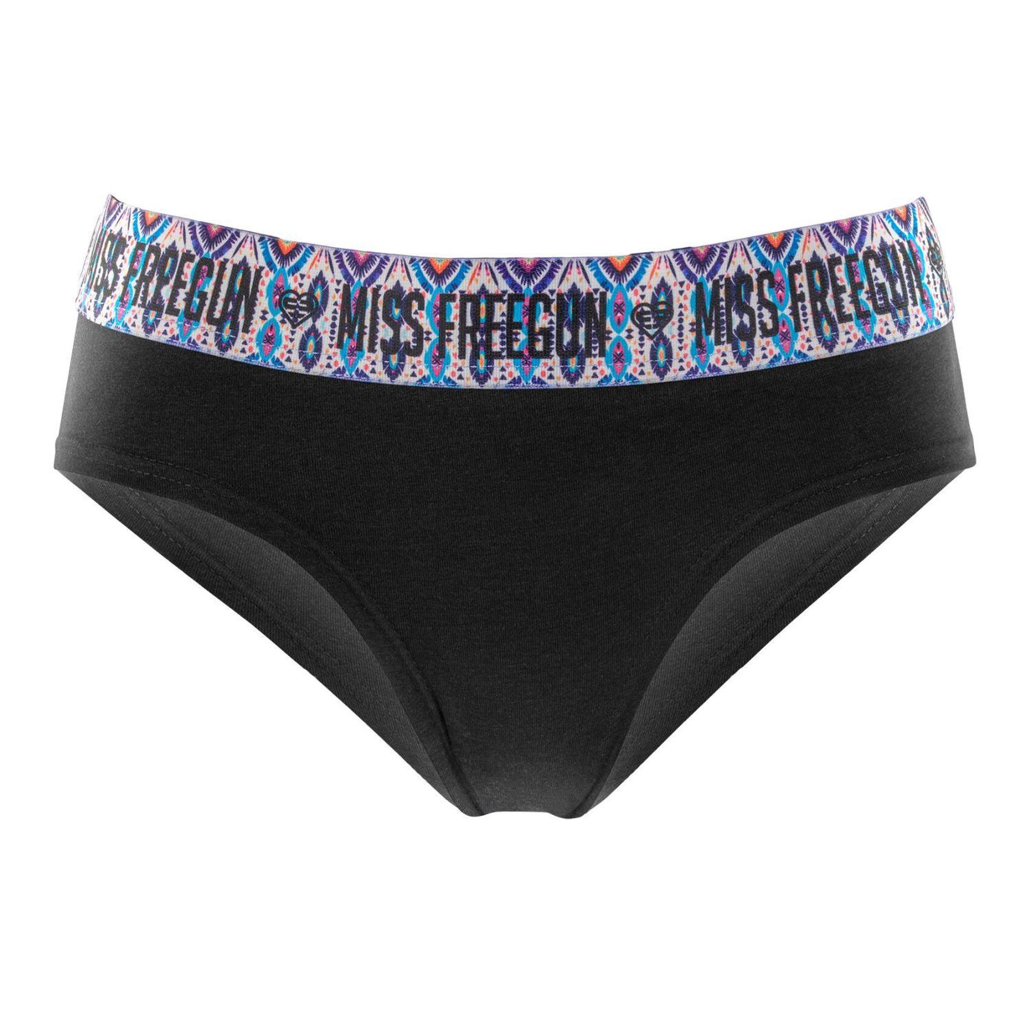 Voir la diapositive 4 : FREEGUN Lot de 3 culottes fille en coton Ethnik