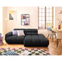Voir la diapositive 1 : LISA DESIGN Matera - canapé d'angle droit 3 places avec têtières réglables en tissu texturé