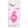 Voir la diapositive 2 : Paris Prix Bougie d'Anniversaire Paillette  Chiffre 6  7cm Rose