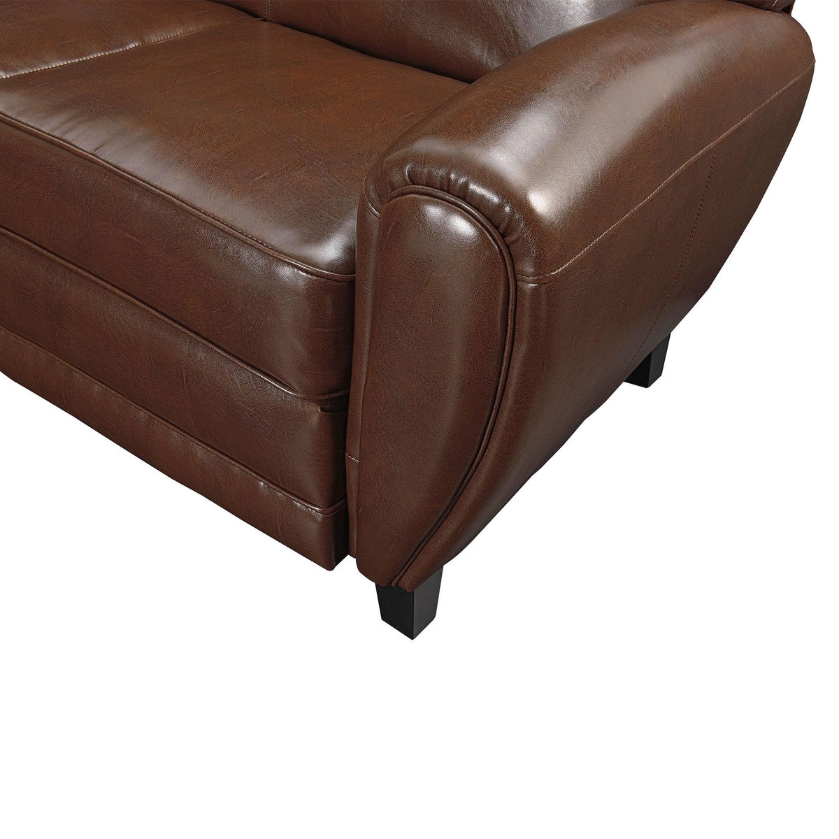 Rendez vous déco Canapé 2 places noir en croute de cuir enduite - Club