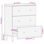 Voir la diapositive 6 : VIDAXL Armoire laterale 60x33x75 cm bois massif de manguier