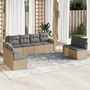 Voir la diapositive 1 : VIDAXL Salon de jardin avec coussins 8 pcs beige resine tressee