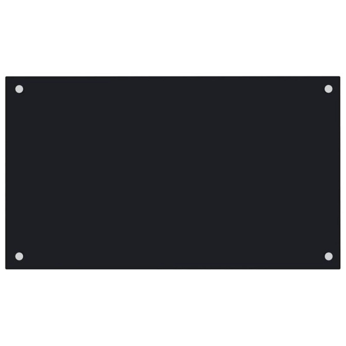 VIDAXL Dosserets de cuisine 2 pcs noir 70x50 cm verre trempé