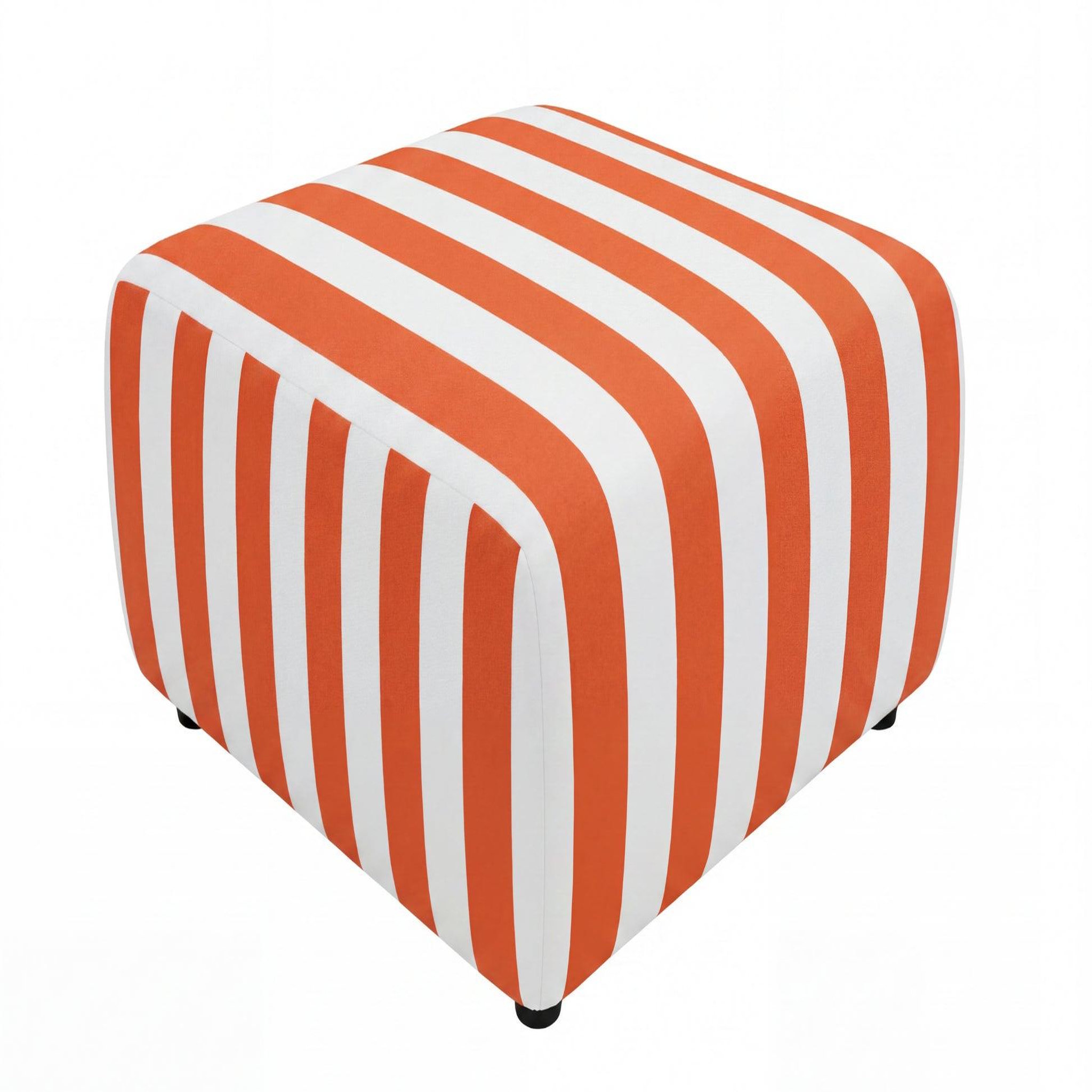 Voir la diapositive 1 : CASANOVA PARIS Elvis - pouf tissu rayé