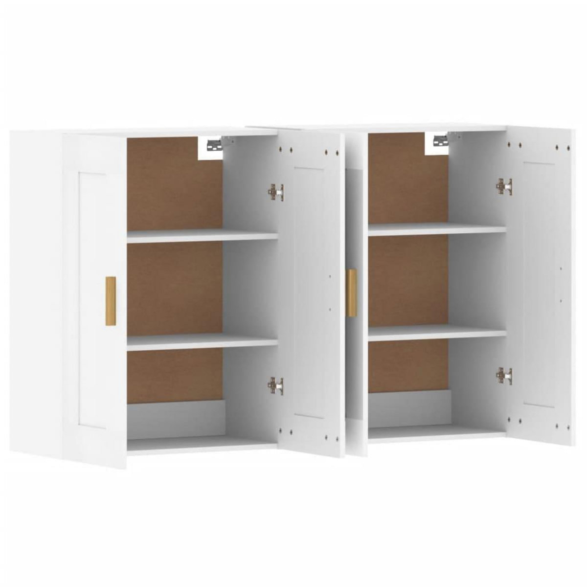VIDAXL Armoires murales 2 pcs blanc bois d'ingenierie