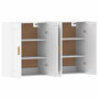 Voir la diapositive 5 : VIDAXL Armoires murales 2 pcs blanc bois d'ingenierie