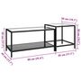 Voir la diapositive 6 : VIDAXL Tables a the 2 pcs Verre trempe Noir