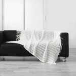 Paris Prix Plaid à Franges  Melinda  125x150cm Blanc