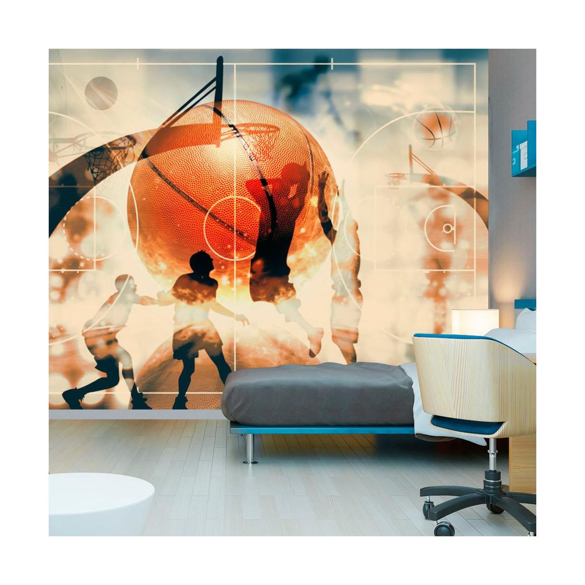 Paris Prix Papier peint  i love basketball!. Coloris disponibles : Multicolore