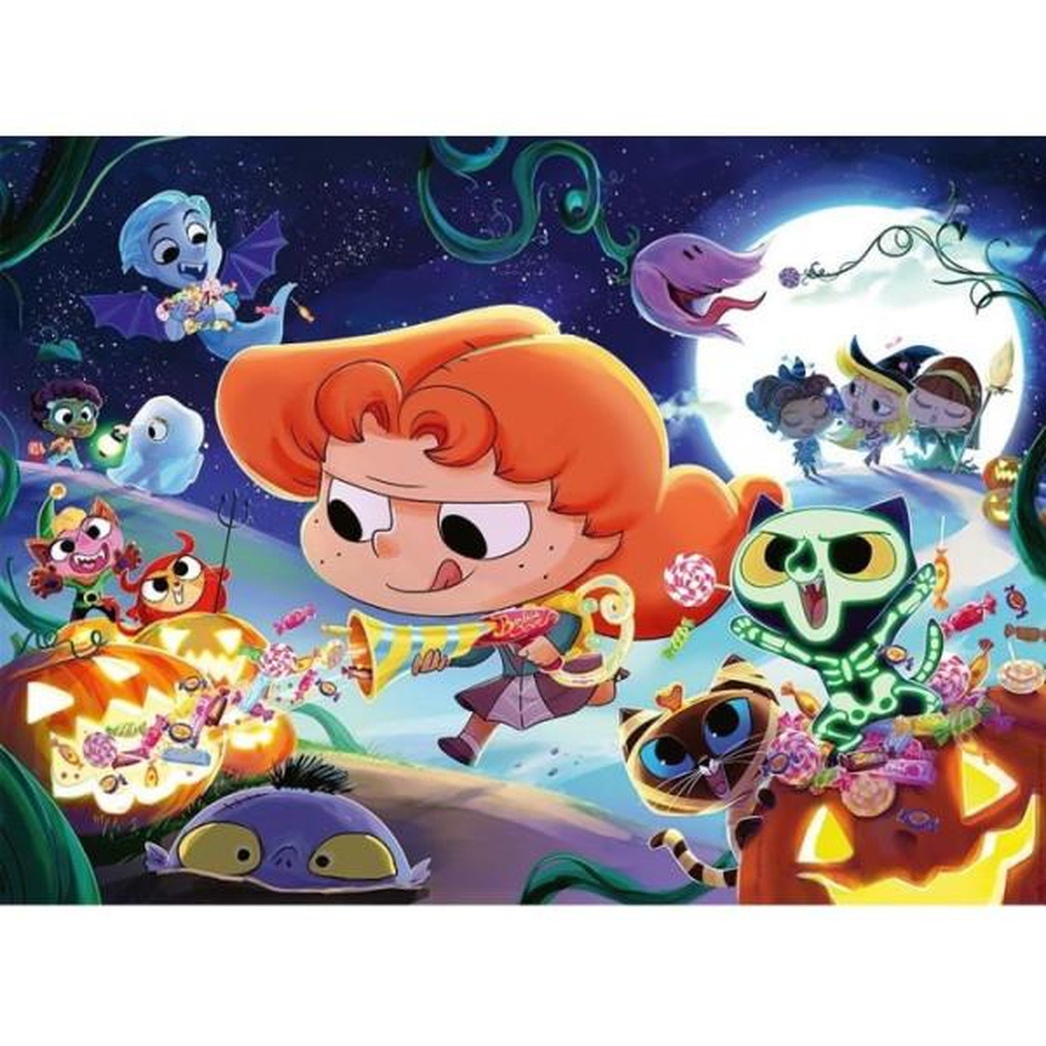 Voir la diapositive 3 : Nathan Puzzle - nathan - halloween avec mortelle adèle - 250 pièces - 49 x 36 cm - dès 6 ans