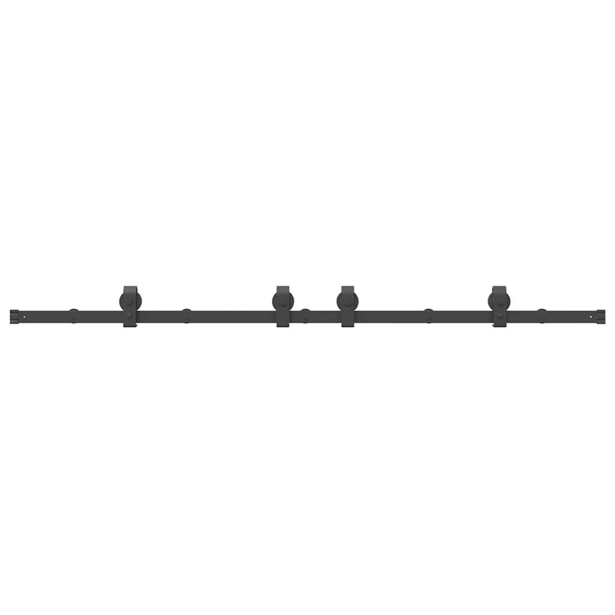 Voir la diapositive 4 : VIDAXL Kit de quincaillerie de porte coulissante 183 cm Acier Noir