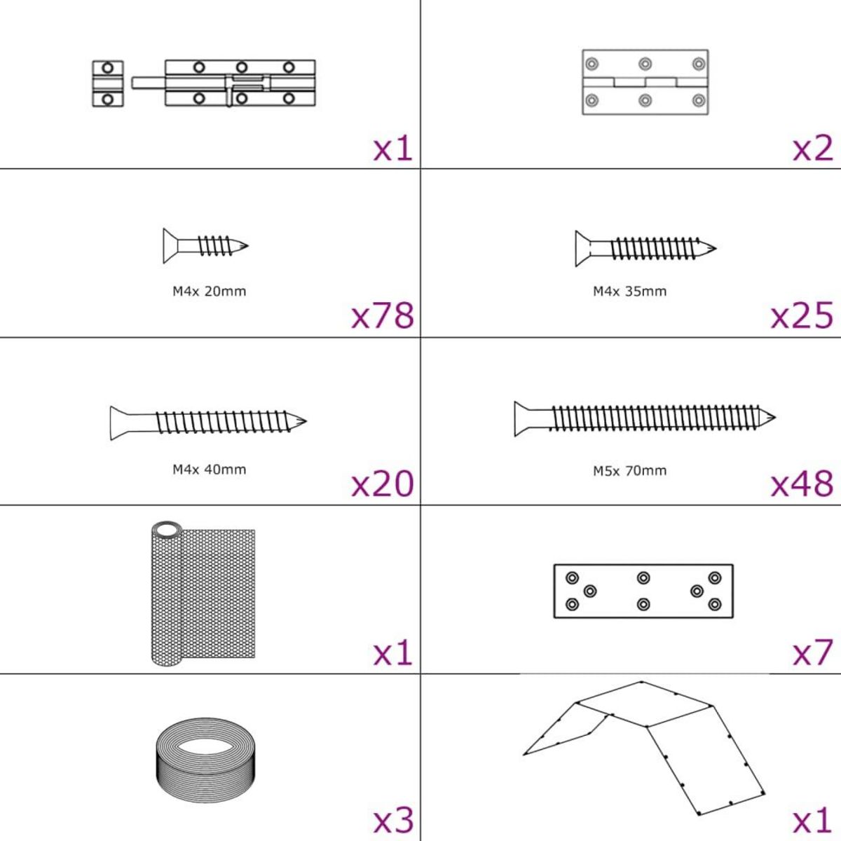 VIDAXL Poulailler 268x100x190 cm metal