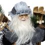 Voir la diapositive 2 : ATMOSPHERA Père Noël Déco Traditionnel  Ski  29cm Gris
