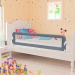 VIDAXL Barriere de securite de lit d'enfant Gris 120x42 cm Polyester