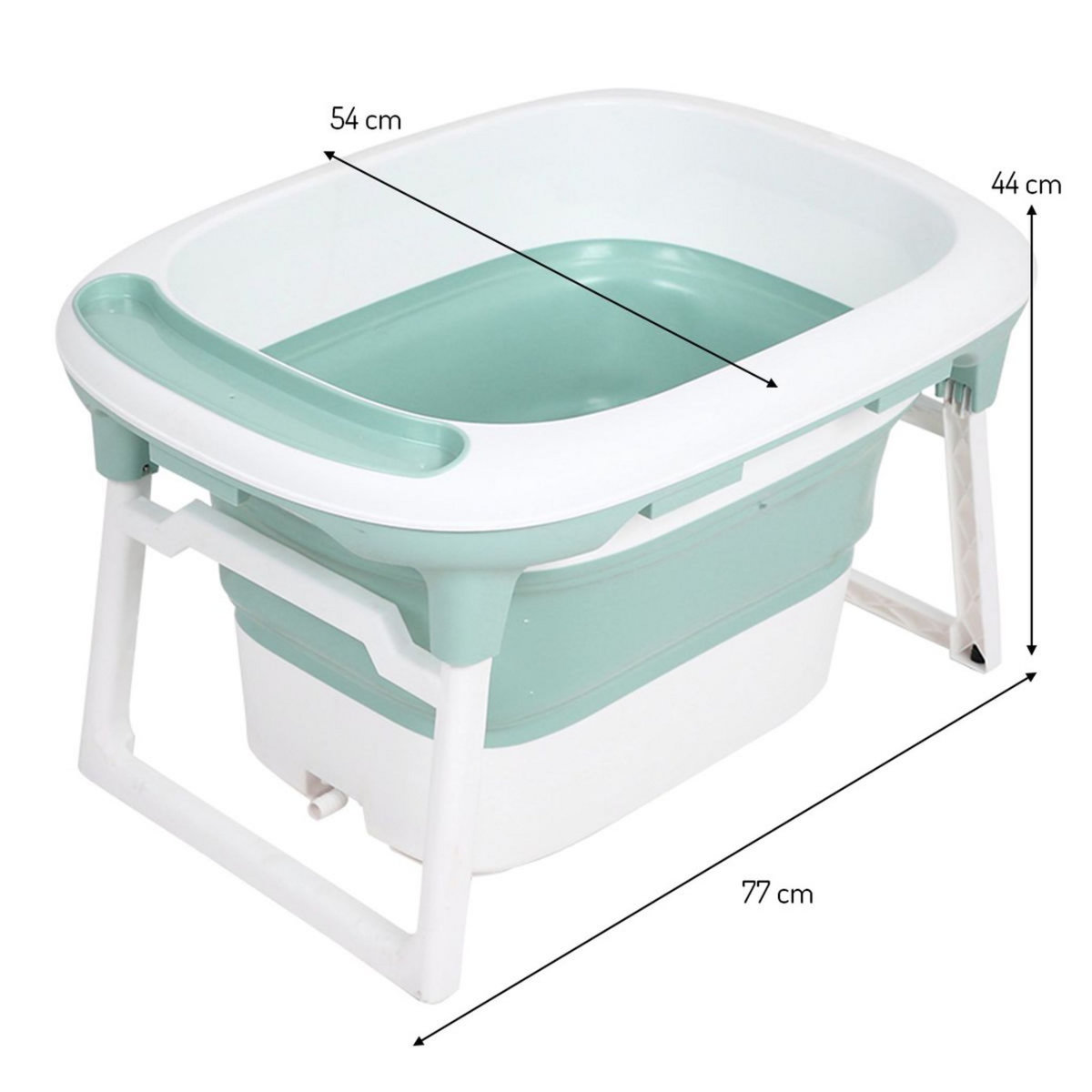 BANINNI Baignoire Bébé Évolutive Et Pliable + Coussin Bagno