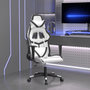 Voir la diapositive 1 : VIDAXL Chaise de jeu de massage Blanc et noir Similicuir