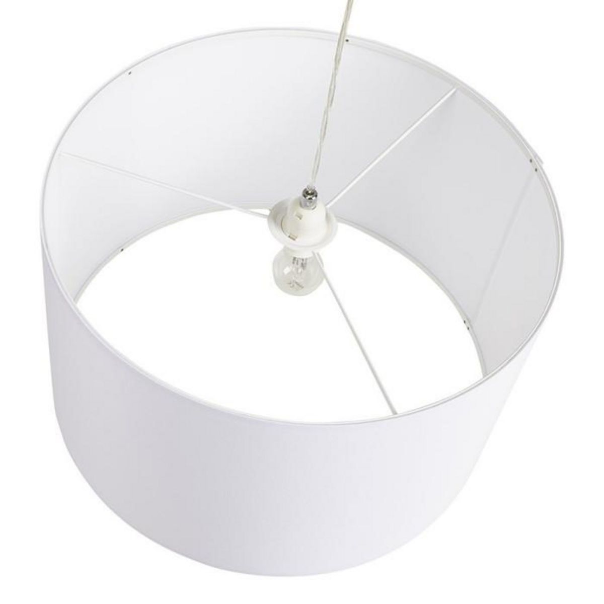 Paris Prix Lampe Suspension avec Abat-Jour  Fidelio  50cm Blanc