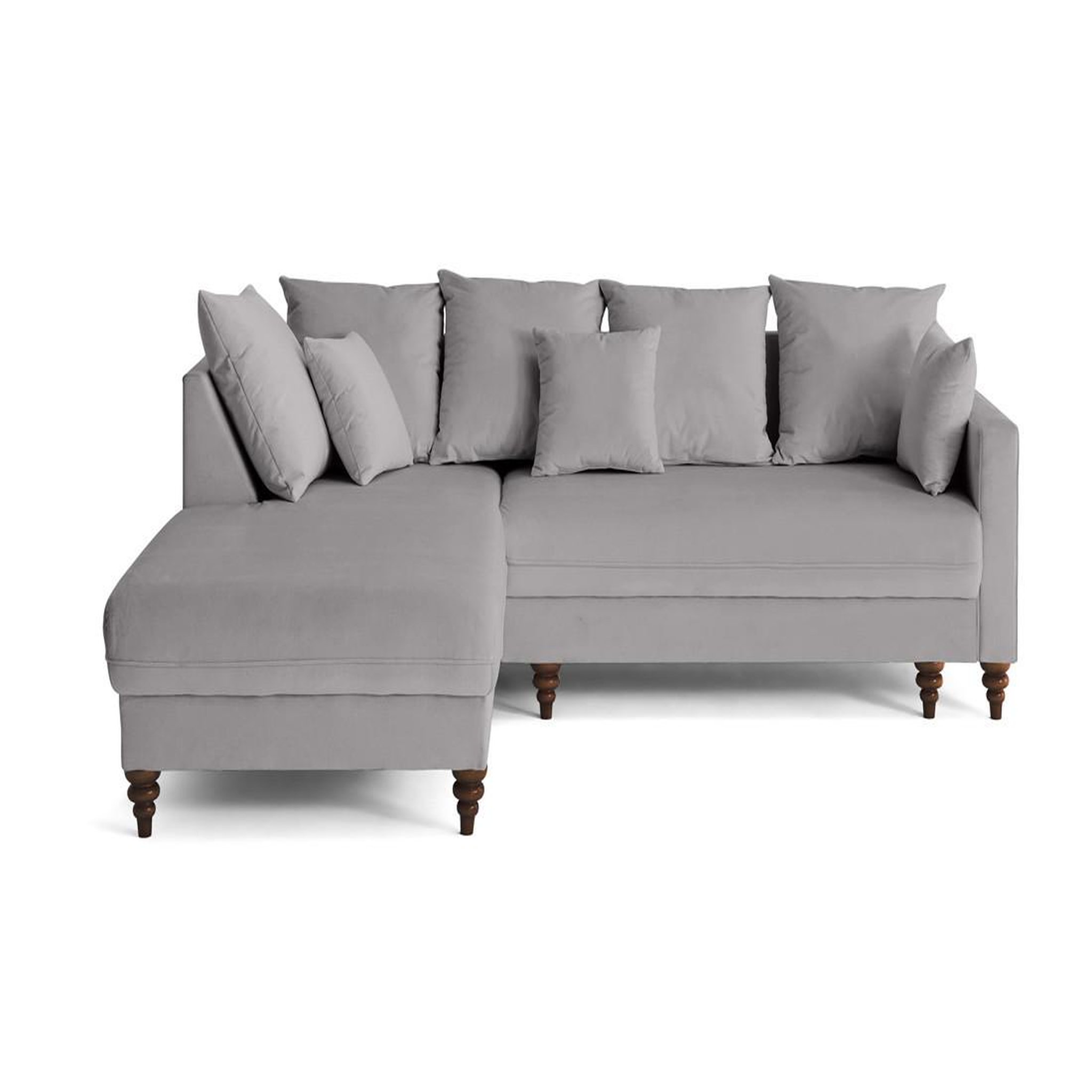 Voir la diapositive 2 : BEST MOBILIER Flamingo - canapé d'angle gauche 4 places convertible en velours