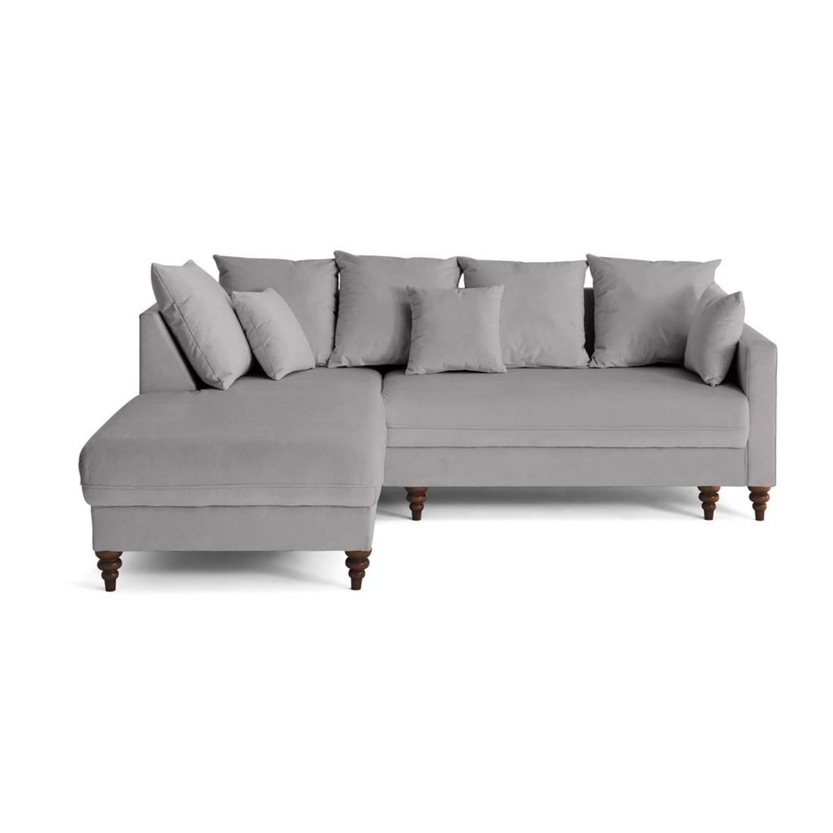 BEST MOBILIER Flamingo - canapé d'angle gauche 4 places convertible en velours