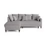 Voir la diapositive 2 : BEST MOBILIER Flamingo - canapé d'angle gauche 4 places convertible en velours