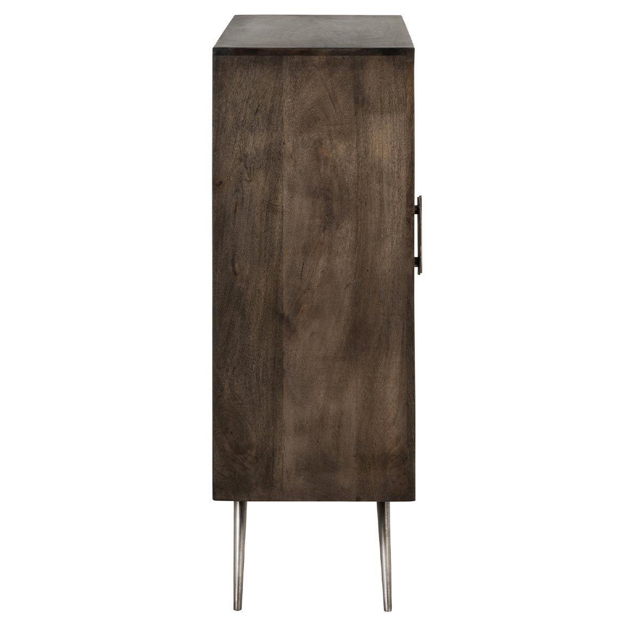 Voir la diapositive 3 : J-LINE Buffet 2 portes en bois  ethnique  113cm marron
