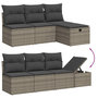 Voir la diapositive 3 : VIDAXL Salon de jardin avec coussins 7 pcs gris resine tressee