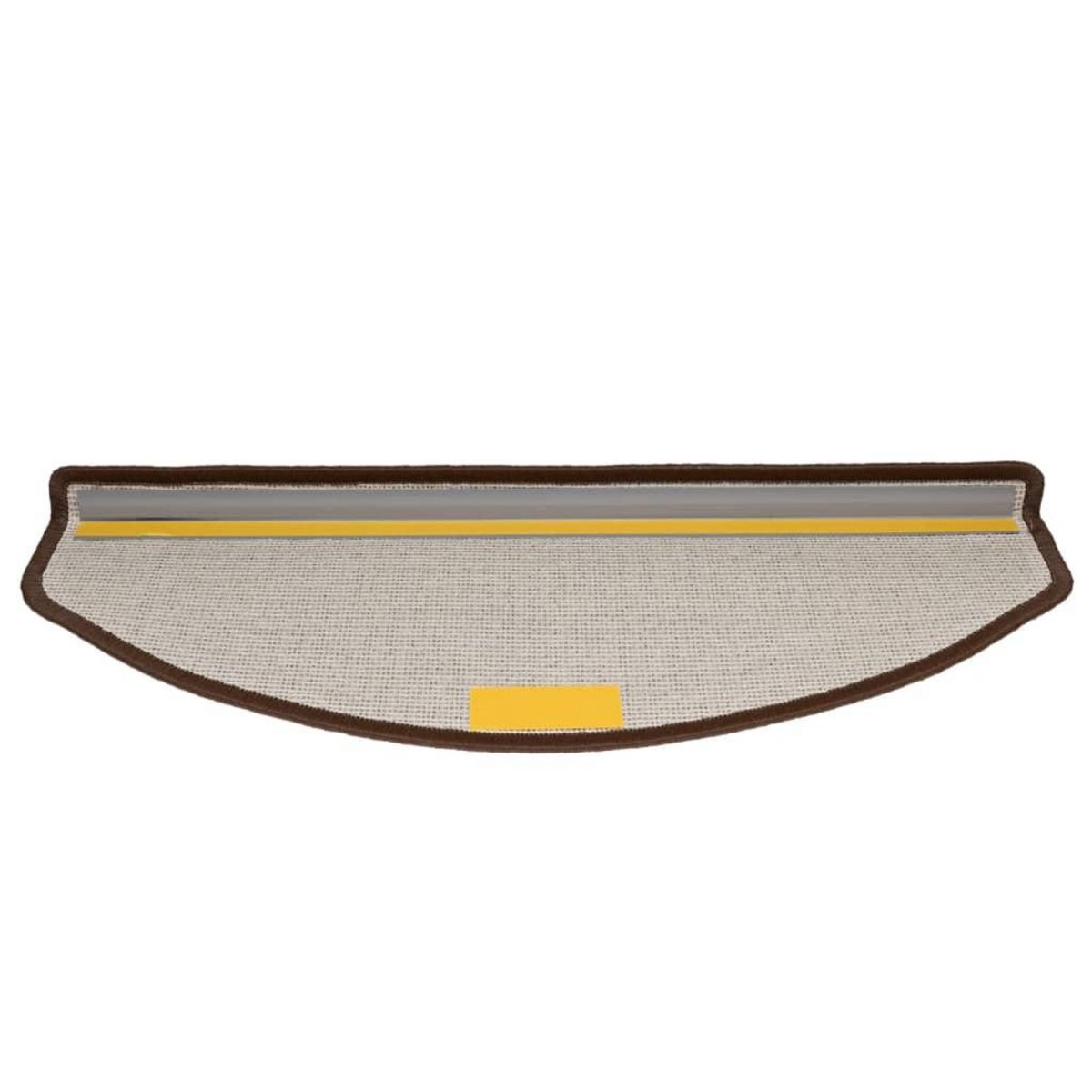 VIDAXL Tapis d'escalier 15 pcs Marron cafe 65 x 24 x 4 cm