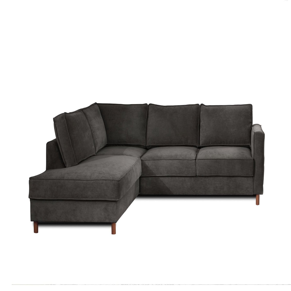 LISA DESIGN Jake - canapé d'angle gauche - convertible - 5 places - en velours côtelé