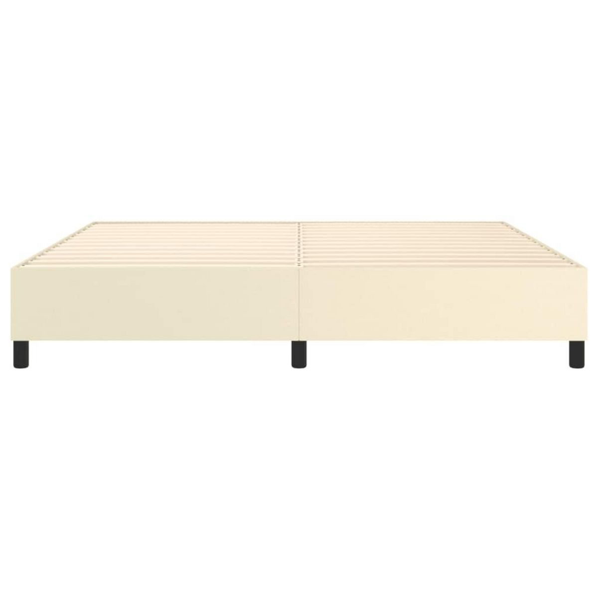 VIDAXL Cadre de lit sans matelas creme 200x200 cm similicuir