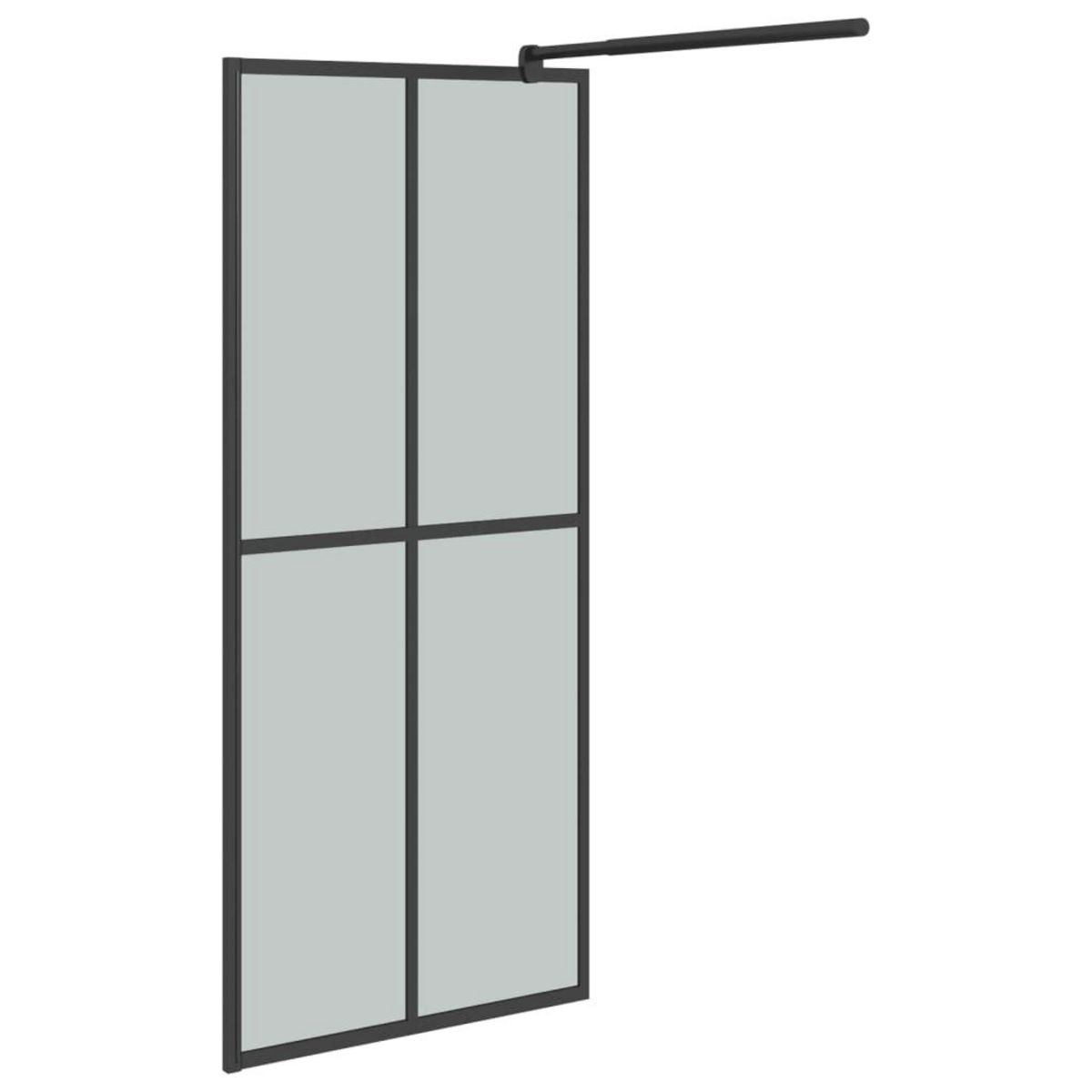 VIDAXL Ecran de douche 80x195 cm Verre trempe fonce