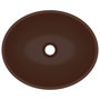 Voir la diapositive 4 : VIDAXL Lavabo ovale de luxe Marron fonce mat 40x33 cm Ceramique