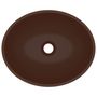 Voir la diapositive 4 : VIDAXL Lavabo ovale de luxe Marron fonce mat 40x33 cm Ceramique