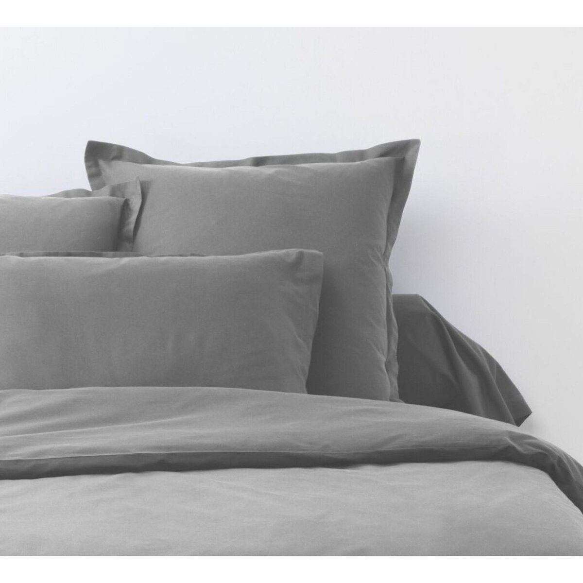 ATELIER DU COTON Parure de drap et drap housse coton 57fils uni