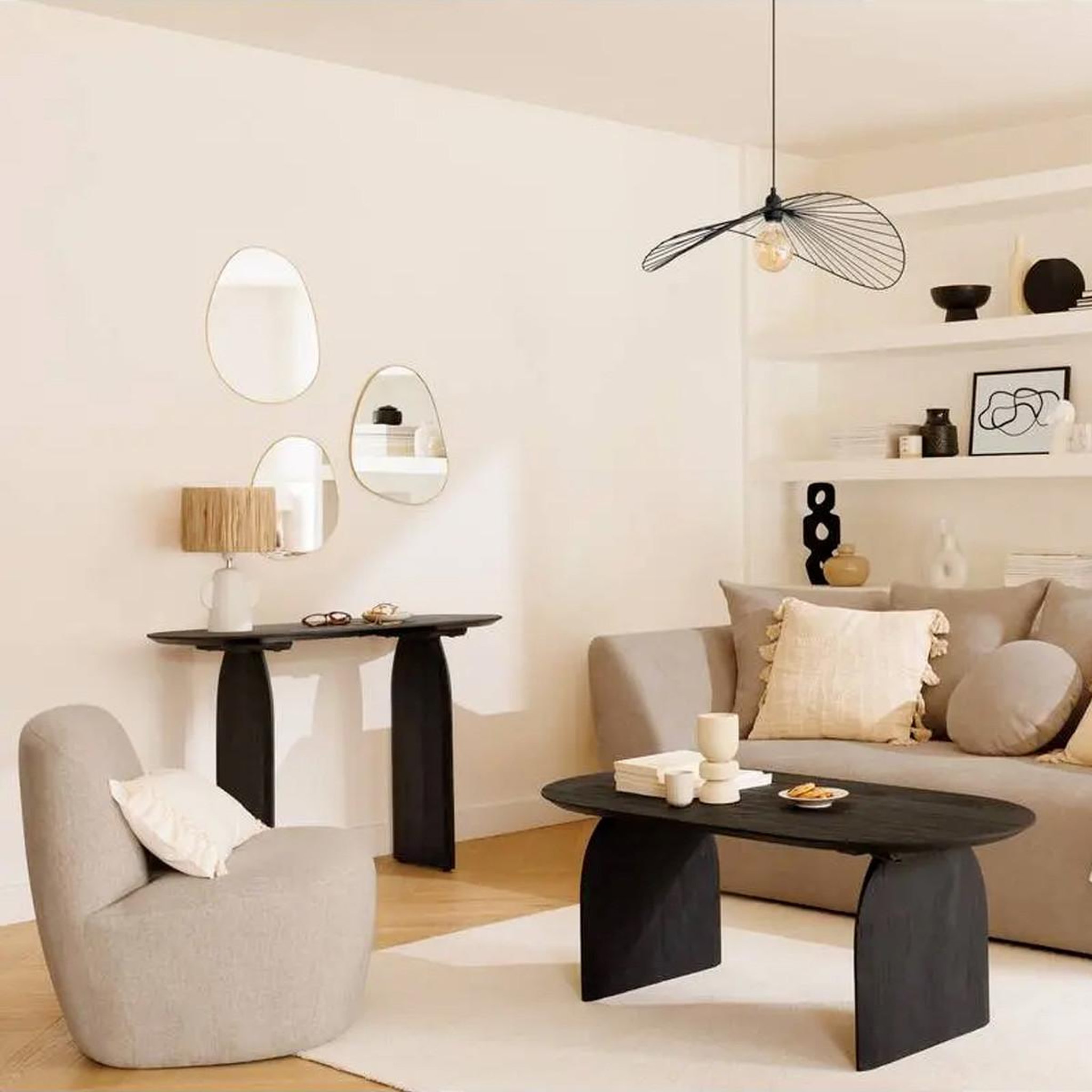 Voir la diapositive 6 : ATMOSPHERA Console en bois  isana  110cm noir
