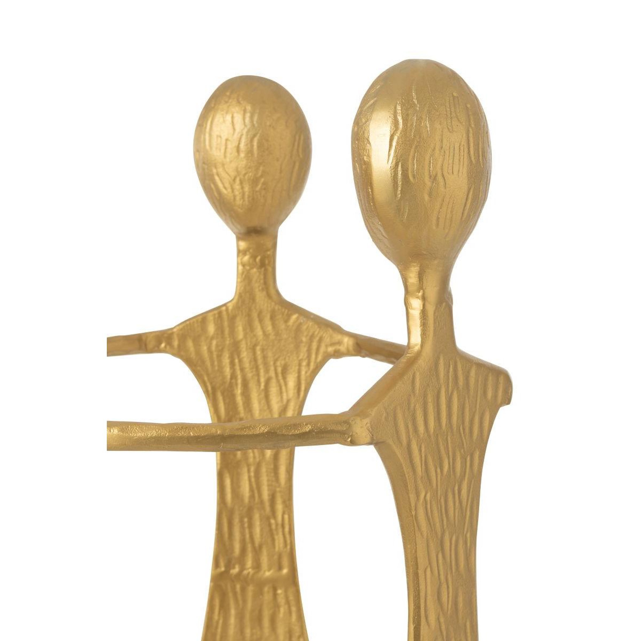 Voir la diapositive 4 : J-LINE Statue Figurine en Métal  3 Men  150cm Doré