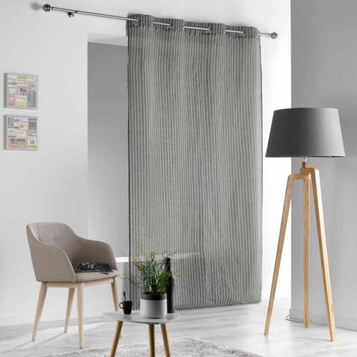 Paris Prix Rideau à Oeillets  Sofiane  140x260cm Anthracite