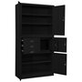 Voir la diapositive 5 : VIDAXL Armoire de bureau Noir 90x40x180 cm Acier
