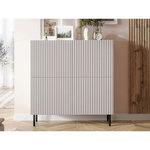 BEST MOBILIER Timote - buffet 2 portes - écru - 4 portes - 106 cm. Coloris disponibles : Beige