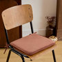 Voir la diapositive 4 : ATMOSPHERA Galette de Chaise Uni  Lilou  38x38cm Marron Tonka