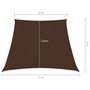 Voir la diapositive 6 : VIDAXL Voile de parasol Tissu Oxford trapeze 2/4x3 m Marron