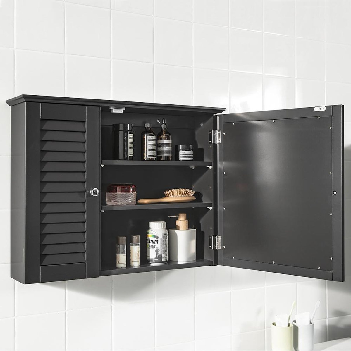 SOBUY SoBuy - Meuble Mural Suspendu à deux portes - Moderne - BZR55