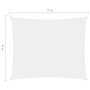 VIDAXL Voile de parasol tissu oxford rectangulaire 6x7 m blanc