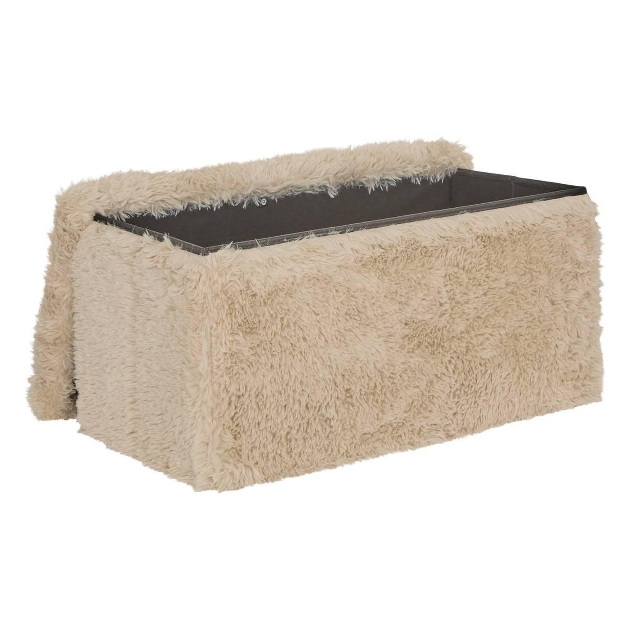 Voir la diapositive 2 : ATMOSPHERA Banc coffre pliable  duvia  76cm beige lin