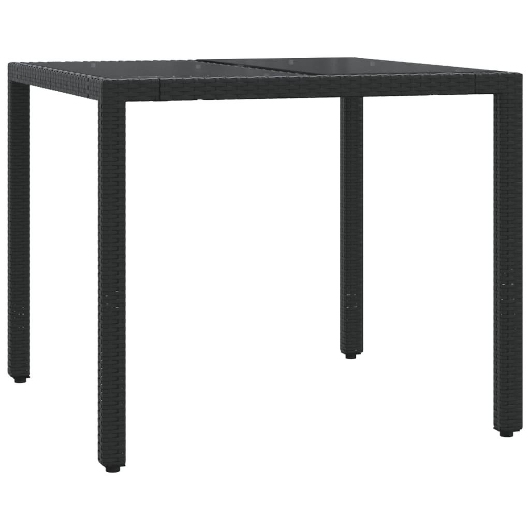 Voir la diapositive 4 : VIDAXL Ensemble a manger de jardin coussins 5pcs Noir Resine tressee